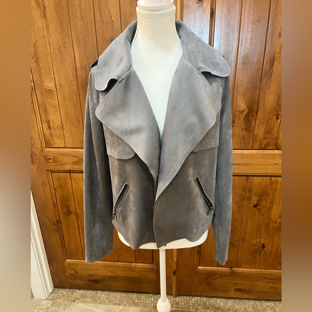 KUT from the Kloth Quinn Faux Suede Moto Jacket